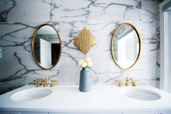 Stylized bathroom vanity