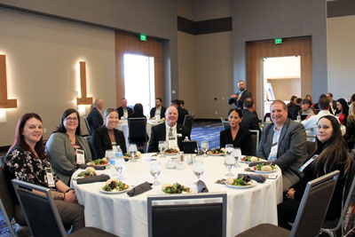2021 Awards Luncheon Attendees sitting around table