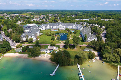The Osthoff Resort, aerial view