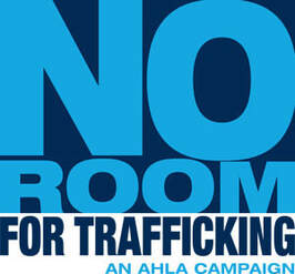No Room for Trafficking, An AHLA Campaign typographic logo