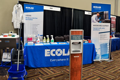Exhibitor booth space - Ecolab setup example