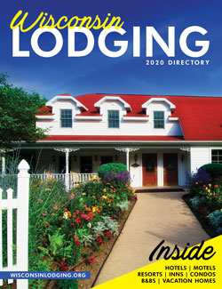 2020 Wisconsin Lodging Directory. Cover image features High Point Inn in Ephraim, WI.
